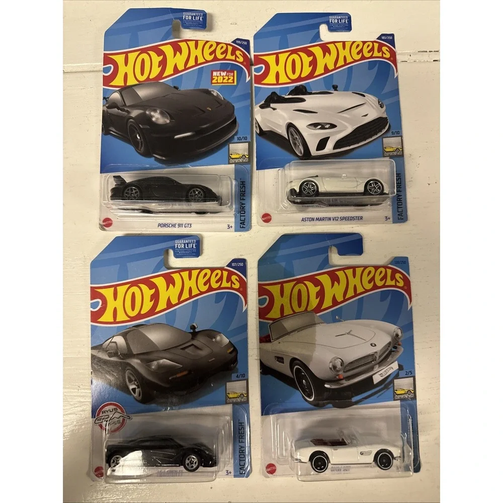 Lot Of 4 Hot Wheels factory Fresh Porsche 911 Aston Martin‎ BMW 507 McLaren F1